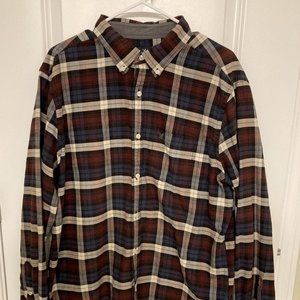 American Eagle Mens Shirt Sz XL Long Sleeves Cotton Blend Plaid